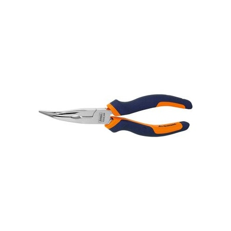 Garant Angled Snipe Nose Pliers with Grips, Chrome-plated, Overall Length: 200mm 713440 200